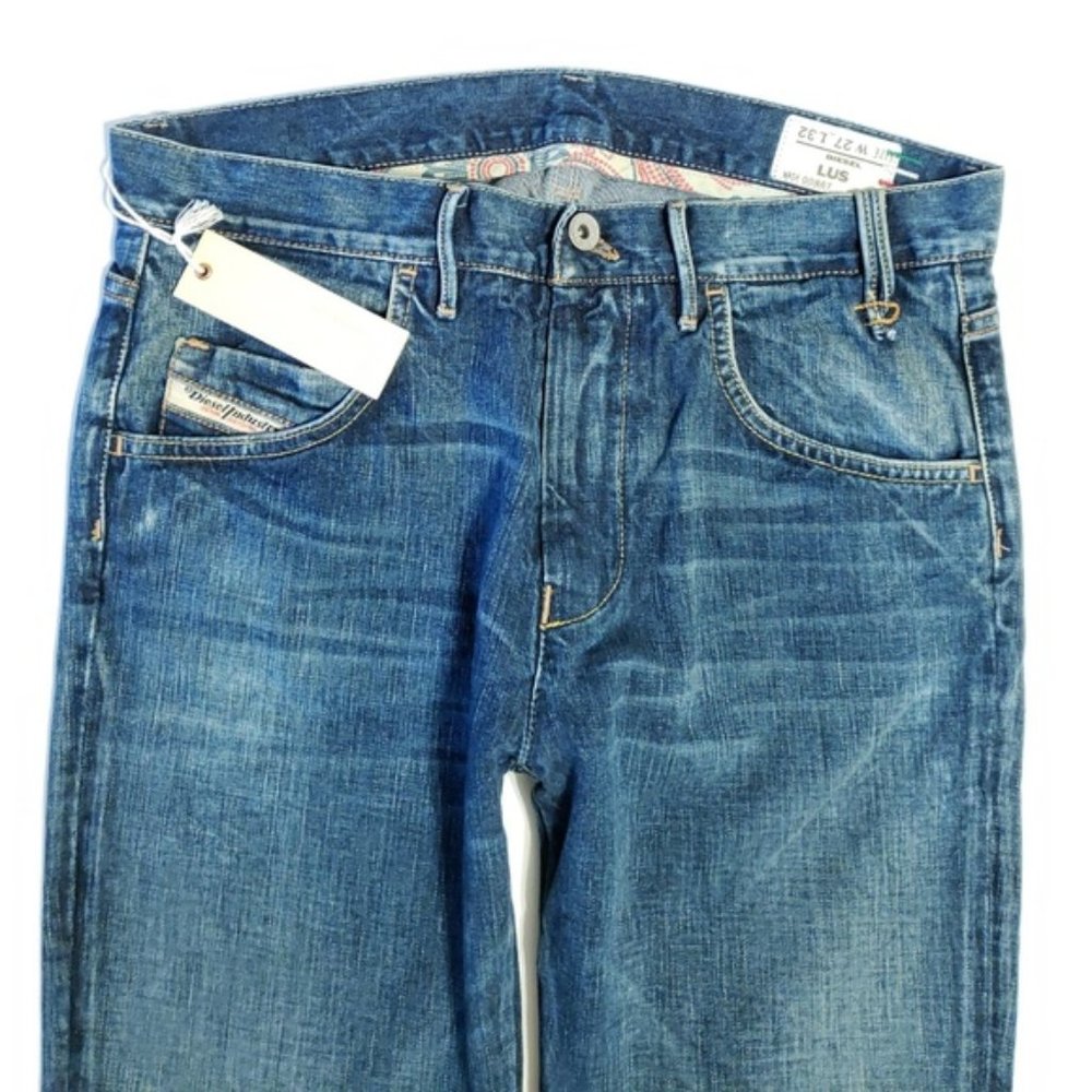 NWT Diesel LUS STRAIGHT High Rise Dark Jeans 27 32